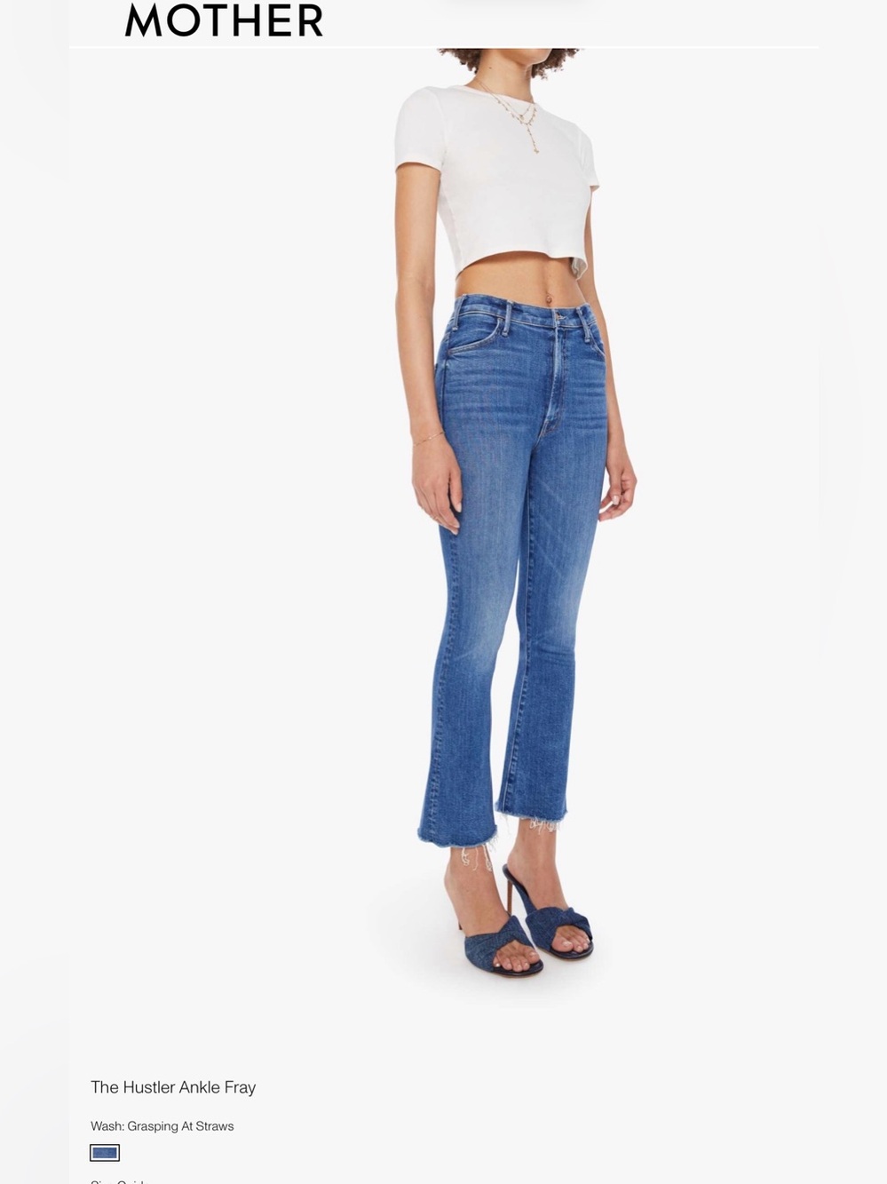 MOTHER Hustler Ankle Fray High-Rise Jeans